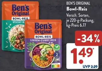 Aldi Süd BEN'S ORIGINAL Bowl-Reis Angebot