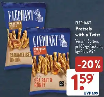 Aldi Süd ELEPHANT Pretzels with a Twist Angebot