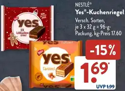 Aldi Süd NESTLÉ Yes Kuchenriegel Angebot
