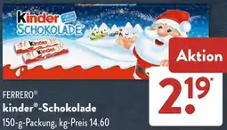 Aldi Süd FERRERO kinder Schokolade Angebot