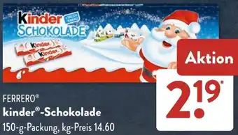 Aldi Süd FERRERO kinder Schokolade Angebot