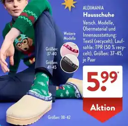Aldi Süd ALDIMANIA Hausschuhe Angebot