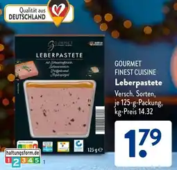Aldi Süd GOURMET FINEST CUISINE Leberpastete Angebot