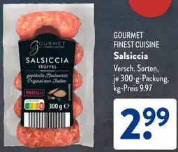 Aldi Süd GOURMET FINEST CUISINE Salsiccia Angebot