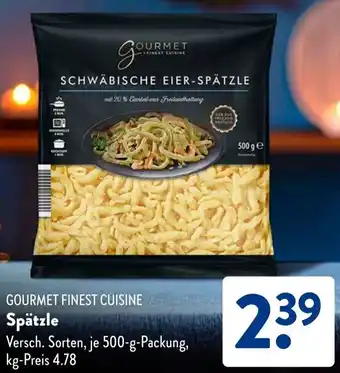 Aldi Süd GOURMET FINEST CUISINE Spätzle Angebot