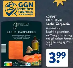 Aldi Süd GOURMET FINEST CUISINE Lachs-Carpaccio Angebot
