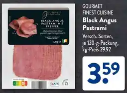 Aldi Süd GOURMET FINEST CUISINE Black Angus Pastrami Angebot