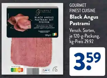 Aldi Süd GOURMET FINEST CUISINE Black Angus Pastrami Angebot