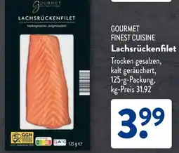 Aldi Süd GOURMET FINEST CUISINE Lachsrückenfilet Angebot