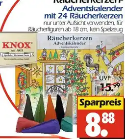 Wreesmann Knox räucherkerzen adventskalender mit 24 räucherkerzen Angebot