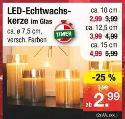 Zimmermann Led-echtwachskerze im glas Angebot