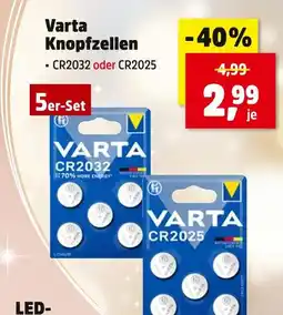 Thomas Philipps Varta cr2032 Angebot