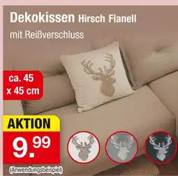 Zimmermann Dekokissen hirsch flanell Angebot