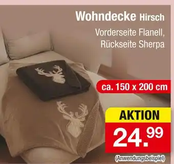 Zimmermann Wohndecke hirsch Angebot
