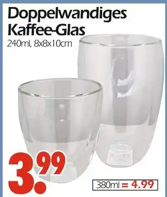 Wreesmann Doppelwandiges kaffee-glas Angebot