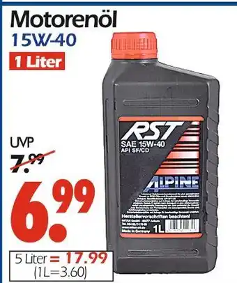 Wreesmann Rst motorenöl 15w-40 Angebot