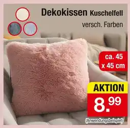 Zimmermann Dekokissen kuschelfell Angebot