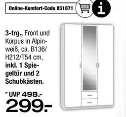 Ostermann Harper drehtüren-kombischrank 3-trg Angebot