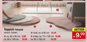 Zimmermann Teppich felloptik Angebot