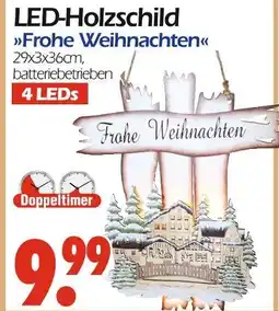 Wreesmann Led-holzschild frohe weihnachten Angebot