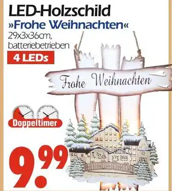 Wreesmann Led-holzschild frohe weihnachten Angebot