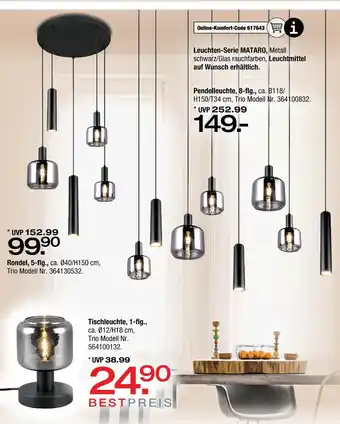 Ostermann Trio pendelleuchte, 8-flg Angebot
