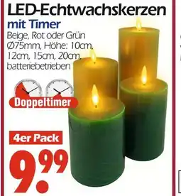Wreesmann Led-echtwachskerzen beige Angebot