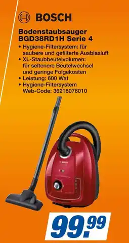 Expert Bosch bodenstaubsauger bgd38rd1h serie 4 Angebot