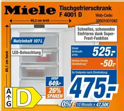 Expert Miele tischgefrierschrank f 4001 d Angebot