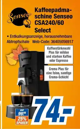 Expert Senseo kaffeepadmaschine csa240/60 select Angebot