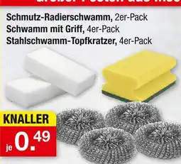 Zimmermann Schmutz-radierschwamm, schwamm mit griff oder stahlschwamm-topfkratzer Angebot