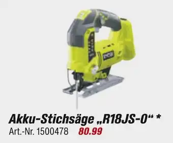 toom Baumarkt Akku-stichsäge „r18js-0“ Angebot