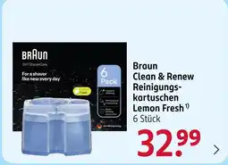 Rossmann Braun clean & renew reinigungskartuschen lemon fresh Angebot