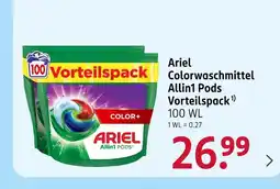 Rossmann Ariel colorwaschmittel allin1 pods vorteilspack Angebot