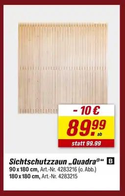 toom Baumarkt Sichtschutzzaun „quadra“ Angebot