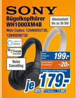 Expert Sony bügelkopfhörer wh1000xm4b Angebot