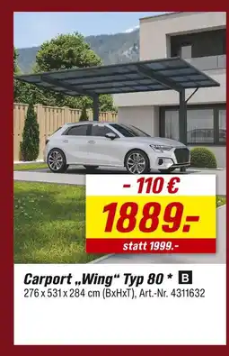 toom Baumarkt Carport „wing“ typ 80 Angebot