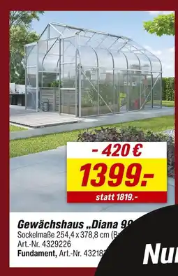 toom Baumarkt Gewächshaus „diana 980“ Angebot