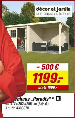 toom Baumarkt Décor et jardin gartenhaus „paradis“ * b Angebot