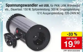 Zimmermann Spannungswandler mit usb Angebot