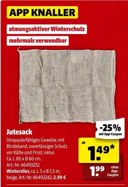 Hagebau Jutesack Angebot