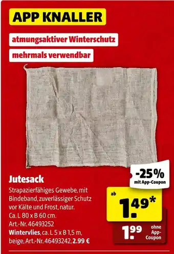 Hagebau Jutesack Angebot