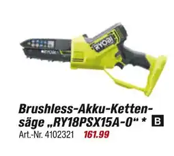 toom Baumarkt Ryobi brushless-akku-kettensäge „ry18psx15a-0“ Angebot