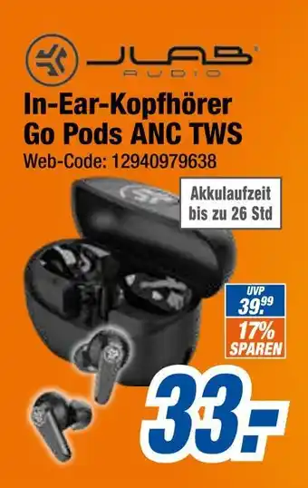 Expert Jlab audio in-ear-kopfhörer go pods anc tws Angebot
