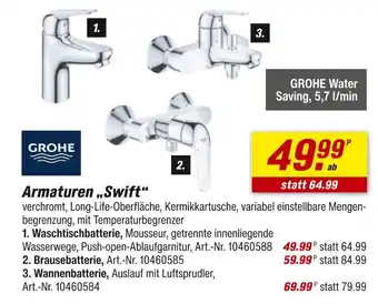toom Baumarkt Grohe waschtischbatterie Angebot