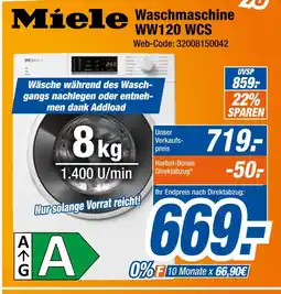Expert Miele waschmaschine ww120 wcs Angebot