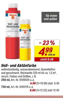 toom Baumarkt Voll- und abtönfarbe Angebot
