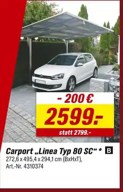 toom Baumarkt Carport „linea typ 80 sc“ Angebot
