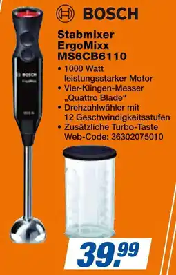 Expert Bosch stabmixer ergomixx ms6cb6110 Angebot