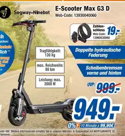 Expert Segway-ninebot e-scooter max g3 d Angebot